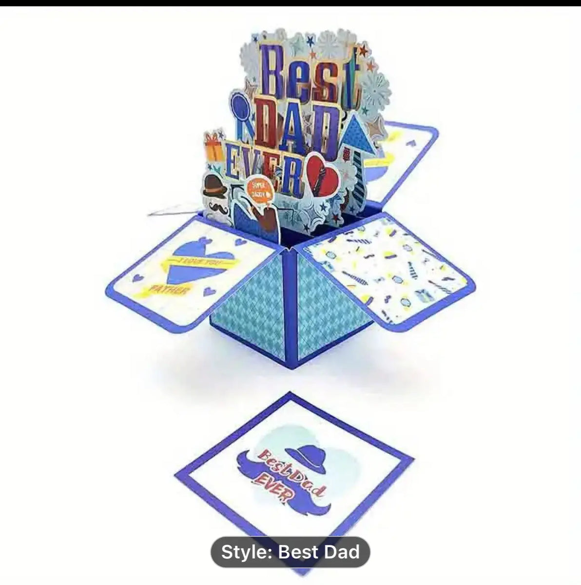 Father's Day celebration origami 3D surprise pop up box Santas