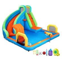 AirMyFun Kids Inflatable Pool Water Slide Cannon Splash Park Castle Outdoor Toys 427X374CM - Santas Workshop Direct