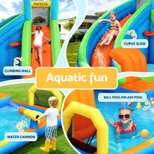 AirMyFun Kids Inflatable Pool Water Slide Cannon Splash Park Castle Outdoor Toys 427X374CM - Santas Workshop Direct