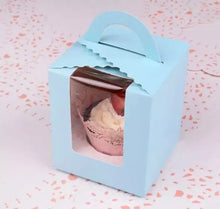 1 hole Christmas Cup Cake Candy Muffin  Cookie Box - blue Santas Workshop Direct