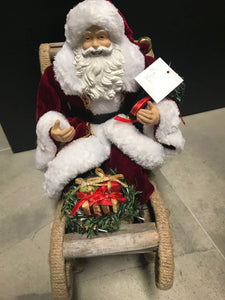 11.5Santa Claus on Sleigh 30 cm Santas Workshop Direct