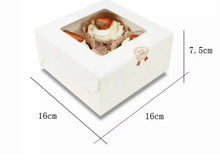 4 Hole Christmas Cup Cake Candy Cookie Box with gold ribbon x100 pcs Santas Workshop Direct