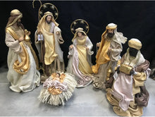 Brown Gold  Christmas Holy Family Nativity set / scene with manger  -35-50cm Santas Workshop Direct