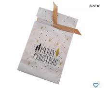 Christmas Gift Bag Cookie Candy Bag Snowflake Crisp Handmade Drawstring Bags x 50pcs Santas Workshop Direct
