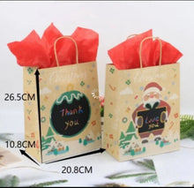 Christmas Gift bags x  24 pcs with tags (red&green) Santas Workshop au