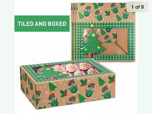 Christmas Tree Green Cookie Cake Gift Box x12 pcs Santas Workshop Direct