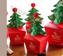 Merry Christmas Tree Bell Party paper Favour Gift Candy Cupcake Fudge Bags Boxes X 1PC Santas Workshop Direct