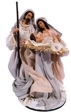 PRE ORDER 12.5"Red white Christmas Holy Family with manger- 35 cm approx Santas Workshop Direct