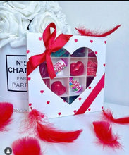 White Red heart cookie box x1 pcs Santas Workshop Direct