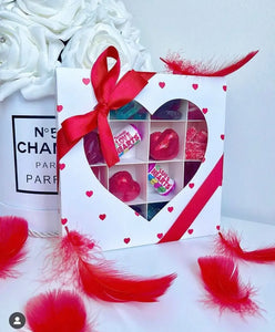  White Red heart cookie box x1 pcs Santas Workshop Direct