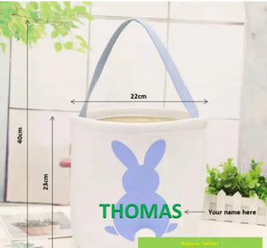Personalised  Easter Basket Bunny Bags / Bucket / cookie gift box x1 pcs Santas Workshop Direct