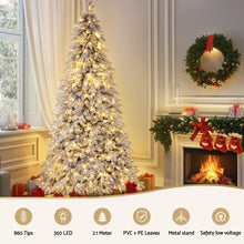 Jingle Jollys Christmas Tree 2.1m Flocking Pencil Tree LED Xmas 860 Tips White - Santas Workshop Direct 