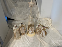 29cm figures Holy Family figurines on Gazebo 88 cm standing with 3 Wise Men 40 cm and Angel 40 cm - Santas Workshop Direct