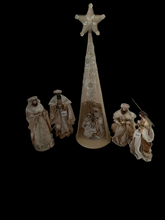 29cm figures Holy Family figurines on Gazebo 88 cm standing with 3 Wise Men 40 cm and Angel 40 cm - Santas Workshop Direct
