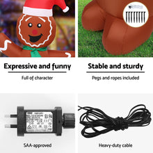 Jingle Jollys Christmas Inflatable Santa Climbing LED Illuminated Decorations 1.9M - Santas Workshop Direct 