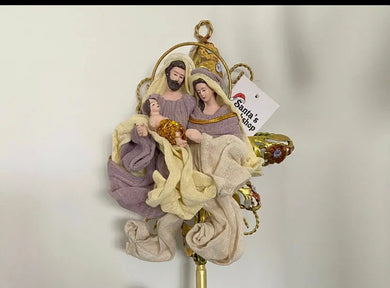 12.75 Christmas Tree Topper Holy Family 32cm Santas Workshop Direct