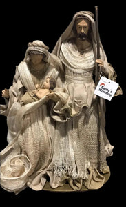 15.5"Christmas Biege Holy Family 40 cm approx Santas Workshop Direct