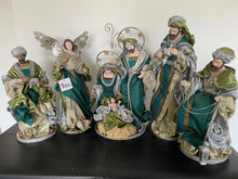 🎄 15.5" (51cm) Handmade Christmas Nativity Set with Angels & Manger Scene – Religious Christian Holiday Home Decor & Christmas Gift ✨