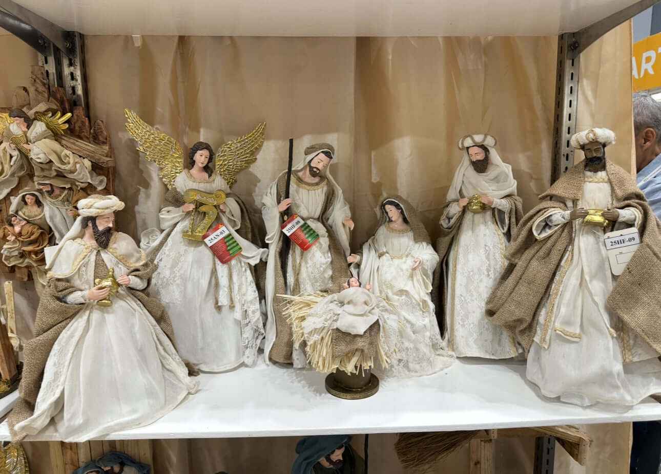 Christmas Religious Gold Handmade Nativity Set- Santas Workshop