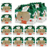 8/16pcs Set, Christmas Hand-Held Window Candy Packaging Gift Box, Kraft Paper Candy Box, Santa Claus Gift Box, Snowman Gift Box, Party Gifts, New Year Decorations, Christmas Decorations, Party Decorations, Party Supplies