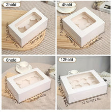 Snap-Fit Square Baker Box: 18pcs/Pack - Transparent Paper Cake Box Suitable for Cupcakes, Muffins, Pastries - Disposable for Baking for Parties, Weddings, Bakeries