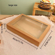PRE ALERT  -3 Sets Kraft Paper Picnic Boxes – Disposable Food & Bakery Takeaway Containers | Portable Lunch, Dessert, Cake & Picnic Packaging Large
