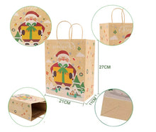 Christmas personalise Gift bakery pastry bags with tags (red green) 12pcs