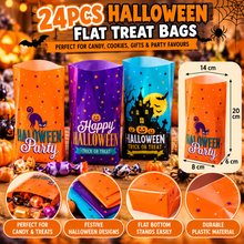 Gift for Her/Him 24pcs Halloween Flat Bags, Festive Party Supplies, Halloween Gift Bags, Trick-Or-Treat Bags, Trick Or Treat, Party Handheld Gift Bags