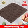 Silicone Macaron Mat with 30-Cavity Non-Stick Baking Tray - Heat-Resistant, Durable & Easy Clean Food-Grade Silicone for Macarons, Chocolates, Pastries & Candy Making - Even Heat Distribution, Reusable Baking Mat for Home & Professional Kitchens