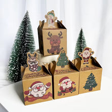 Merry Christmas Candy Treat Cookie Kraft Paper boxes Christmas Gift packaging Paper Boxes for Holiday decoration Supplies - Santas Workshop Direct 