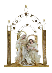 Nativity set 14”(36cm Holy Family) Gazebo 25” (65 cm approx)