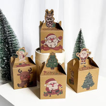 Merry Christmas Candy Treat Cookie Kraft Paper boxes Christmas Gift packaging Paper Boxes for Holiday decoration Supplies - Santas Workshop Direct 
