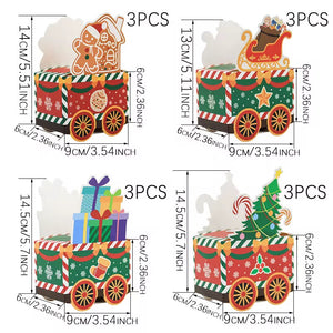 24 Days of Christmas countdown gift packaging boxes Train Design Christmas advent calendar candy boxes - Santas Workshop Direct 
