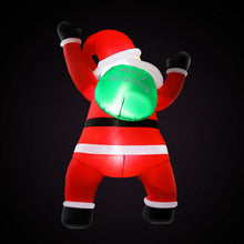 Jingle Jollys Christmas Inflatable Santa Climbing LED Illuminated Decorations 1.9M - Santas Workshop Direct 
