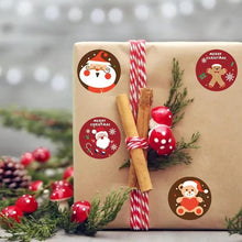 Set of 6 Rolls of 2.5cm Round Self-Adhesive Holiday Labels Featuring 44 Festive Designs for Wrapping, Envelopes, Bags, And Card Crafts (3000 stickers)