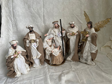 Christmas Religious Holy Family standing Angel 40cm approx. (16”) plus 3 Wise Men