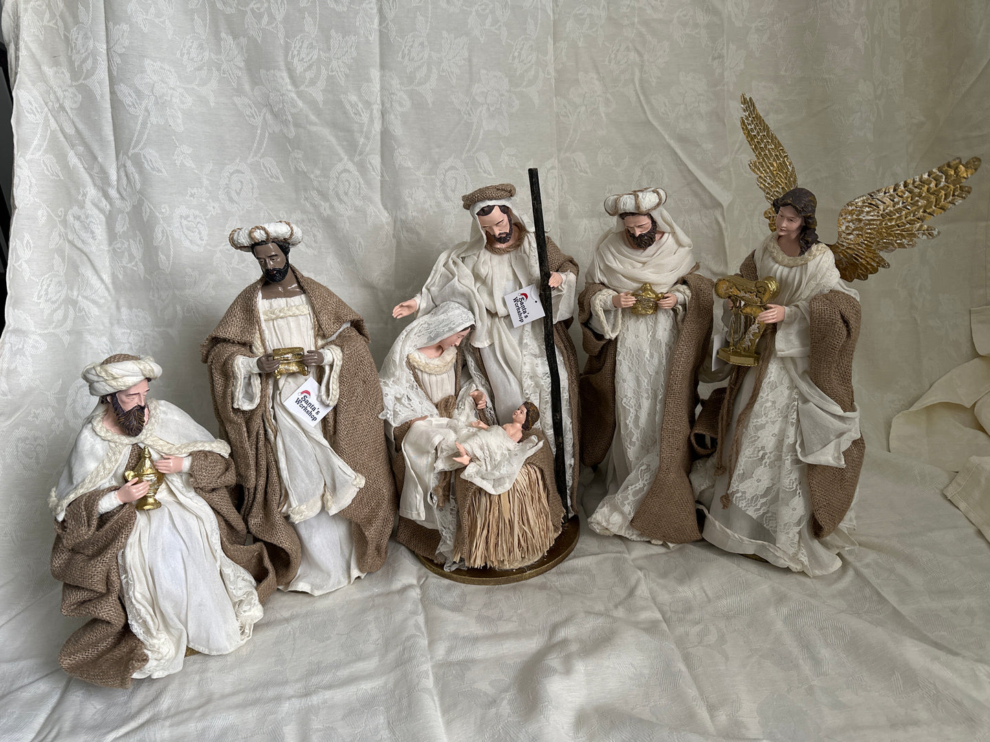 Christmas Religious Holy Family standing Angel 40cm approx. (16”) plus 3 Wise Men