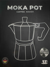 3 Cup Stovetop Espresso Maker - Moka Express Coffee Maker for Italian and Cuban Cafe Brewing, Moka Pot with Safety Valve, Silvery, Aluminium