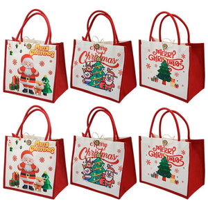 Christmas Party Favour Gift Packaging Bags Reusable Xmas Holiday Party Supply Presents Sacks with handle - Santas Workshop Direct 