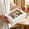 White Paper Cupcake Box | 18pcs with Insert And Window Hold 6 Standard Cupcakes, Cupcake Carrier Container, Bakery Muffin Box for Pastry, Cookies, Birthday, Mother'S Day, Wedding Party