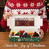 6pcs Christmas Window Long Rectangular Paper Cake Box, Red And Green 2 Styles of Christmas Snowflake Printed Gift Box, Transparent Window Design, Printed with Merry Christmas Slogan And Snowflake Patterns, Suitable for Christmas Parties