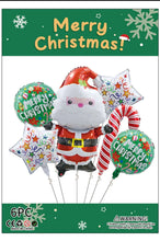 6PCS Christmas Tree Santa Claus Foil Balloon Candy Cane Xmas Party Decor Present Gift - Santas Workshop Direct