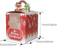12-Pack Christmas Gift cupcake Boxes – Festive Holiday Treat Boxes for Small Gifts