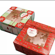 12PCS Christmas Candy Cookie Boxes Bakery Gift Boxes Cupcake Muffin Cake Box AU