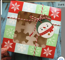 12PCS Christmas Candy Cookie Boxes Bakery Gift Boxes Cupcake Muffin Cake Box AU