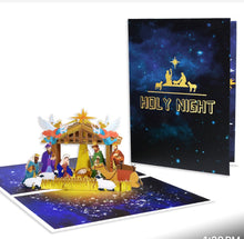 Christmas Pop Up Card, 3D Christmas Cards, Christmas Cards,religious Santa Xmas