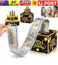 Birthday Money Box For Cash Gift Pull, Money Gift Boxes Pull For Cash Out Gift