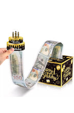 Birthday Money Box For Cash Gift Pull, Money Gift Boxes Pull For Cash Out Gift