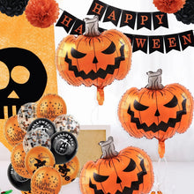 128p Black Orange Halloween Balloon Garland Arch Kit Set Bat Pumpkin Party Decor