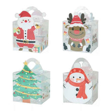 12PCS Christmas Gift BOX Clear Cookie Candy Treat Bakery Party Favour BOXES